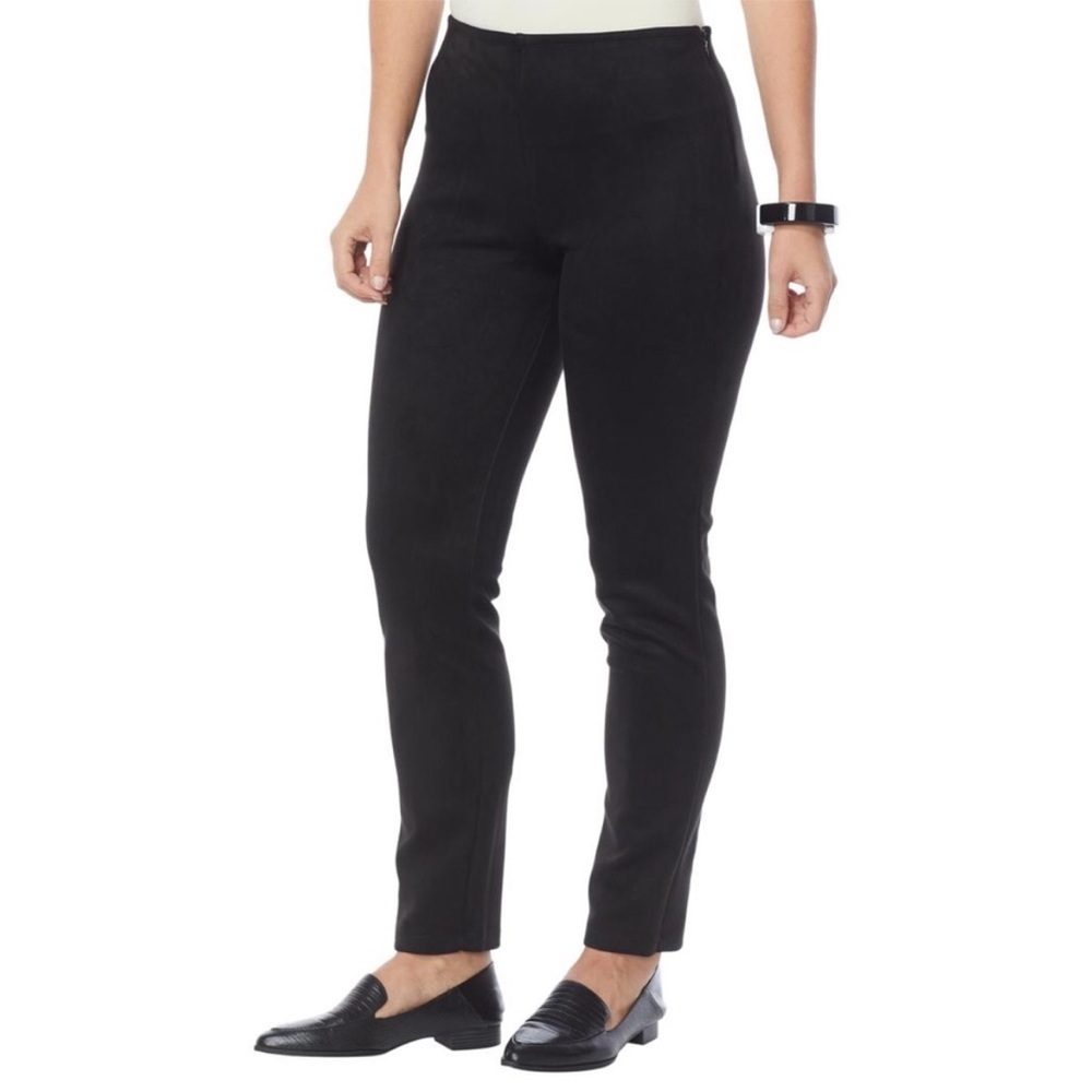 NWT MarlaWynne faux suede stretch straight leg pant size 16W